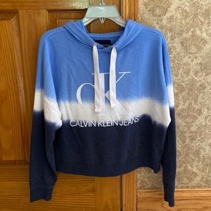 Calvin Klein Jeans Women’s Monogram Logo Tie Dye Block Hoodie- Size S